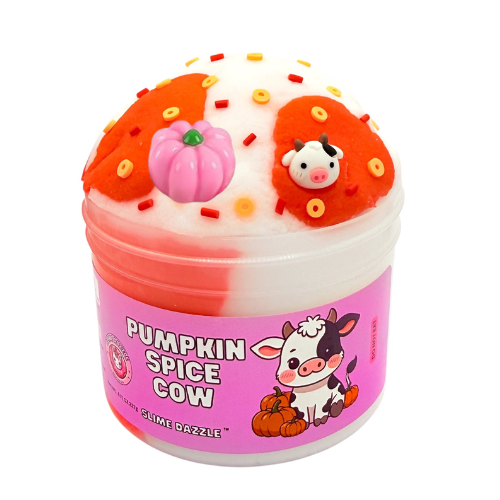 Pumpkin Spice Cow Cloud Slime Non Sticky Beginner Slime Fall Slime
