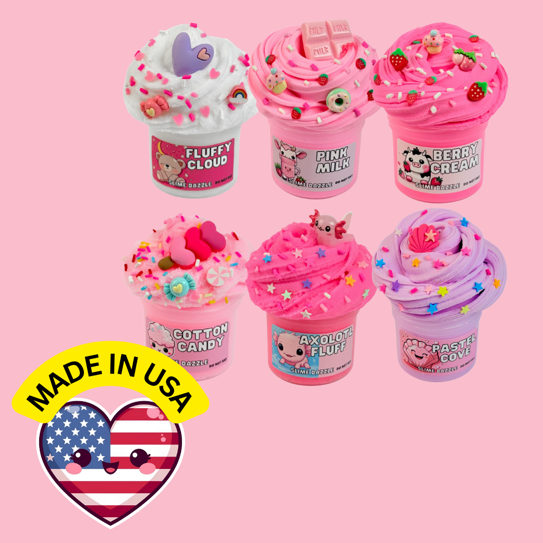 Slime set 6 slime pack sampler set 2 fl oz each