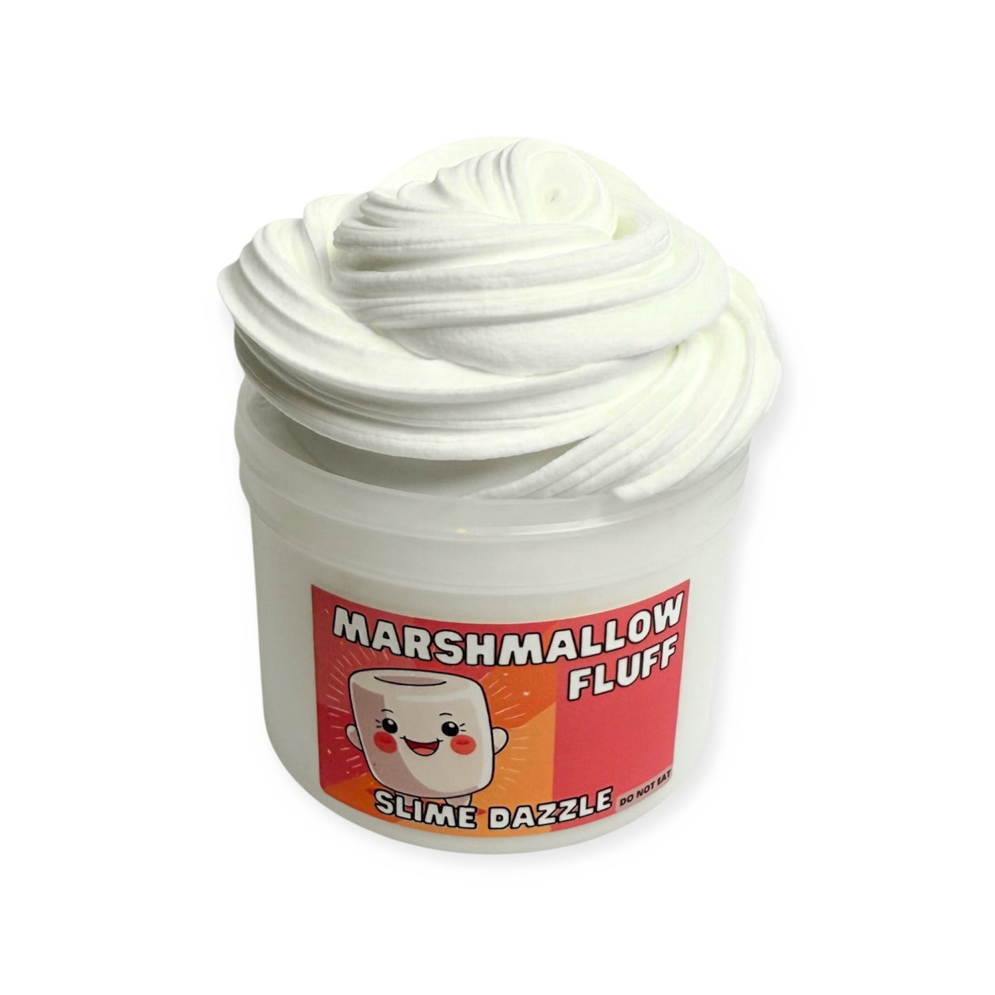 Butter Fluffy Marshmallow Slime – White Non-Sticky Inflatable Snow Butter Slime – Marshmallow Vanilla Scented Beginner Slime
