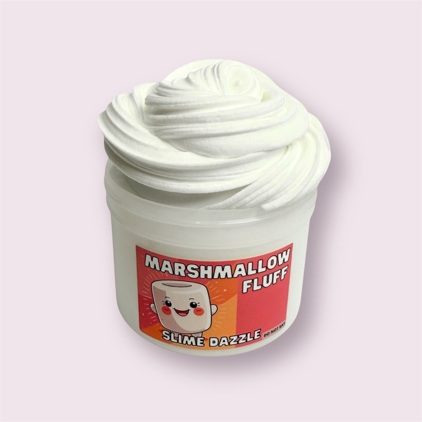 Butter Fluffy Marshmallow Slime – White Non-Sticky Inflatable Snow Butter Slime – Marshmallow Vanilla Scented Beginner Slime