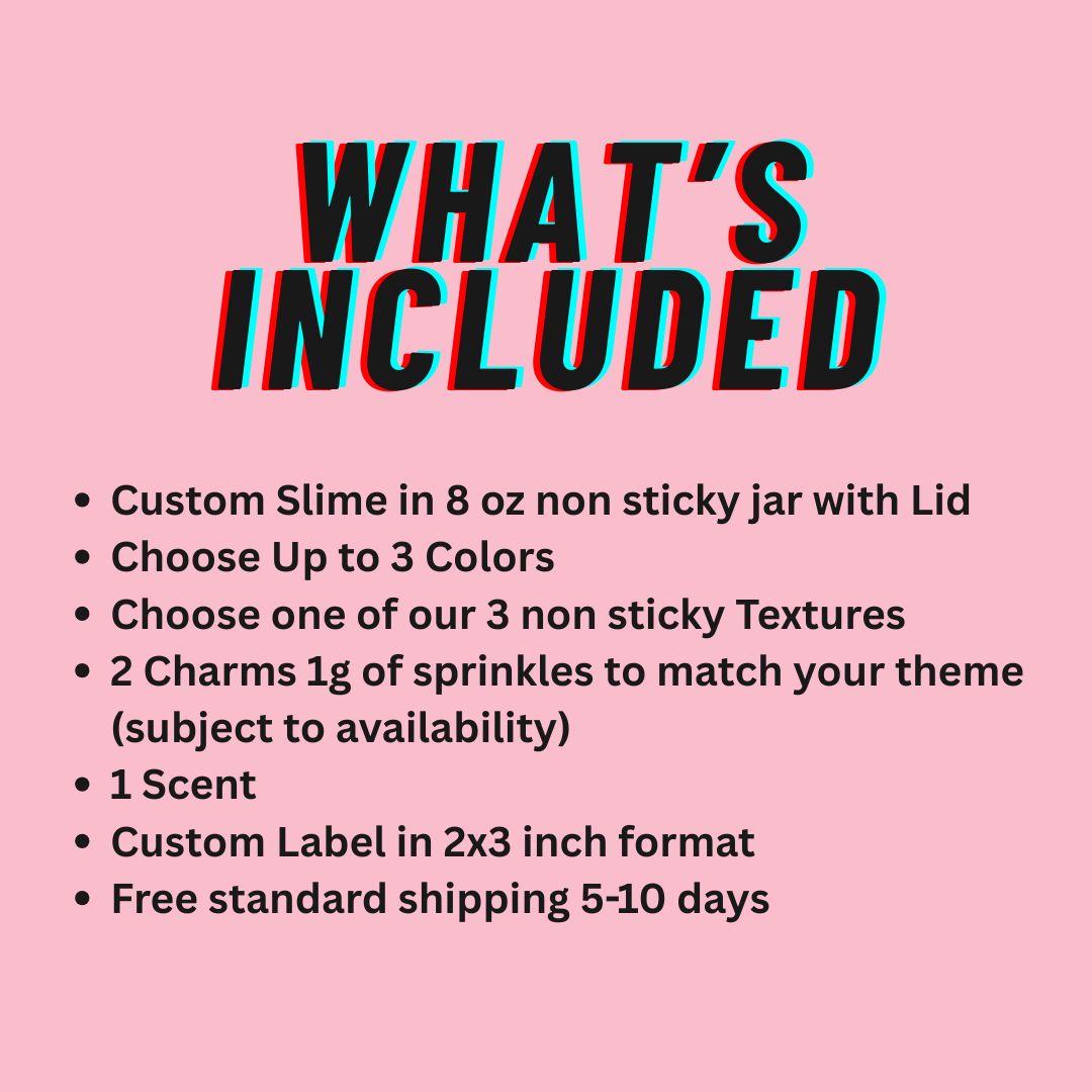 Custom Slime Bulk Party Favors Personalized Slime with Logo Bulk Slime 50-1000 Business Promo Gifts, Event Favors, Kids Party Slime