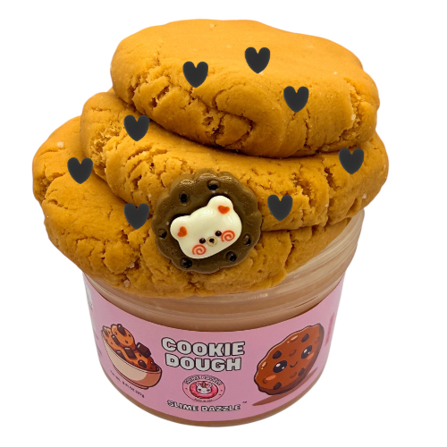 Cookie Dough Cloud Dough Slime – Cookies Scented Holdable Cloud Slime with Chocolate Chip Charms – Beginner Friendly Drizzly Texture