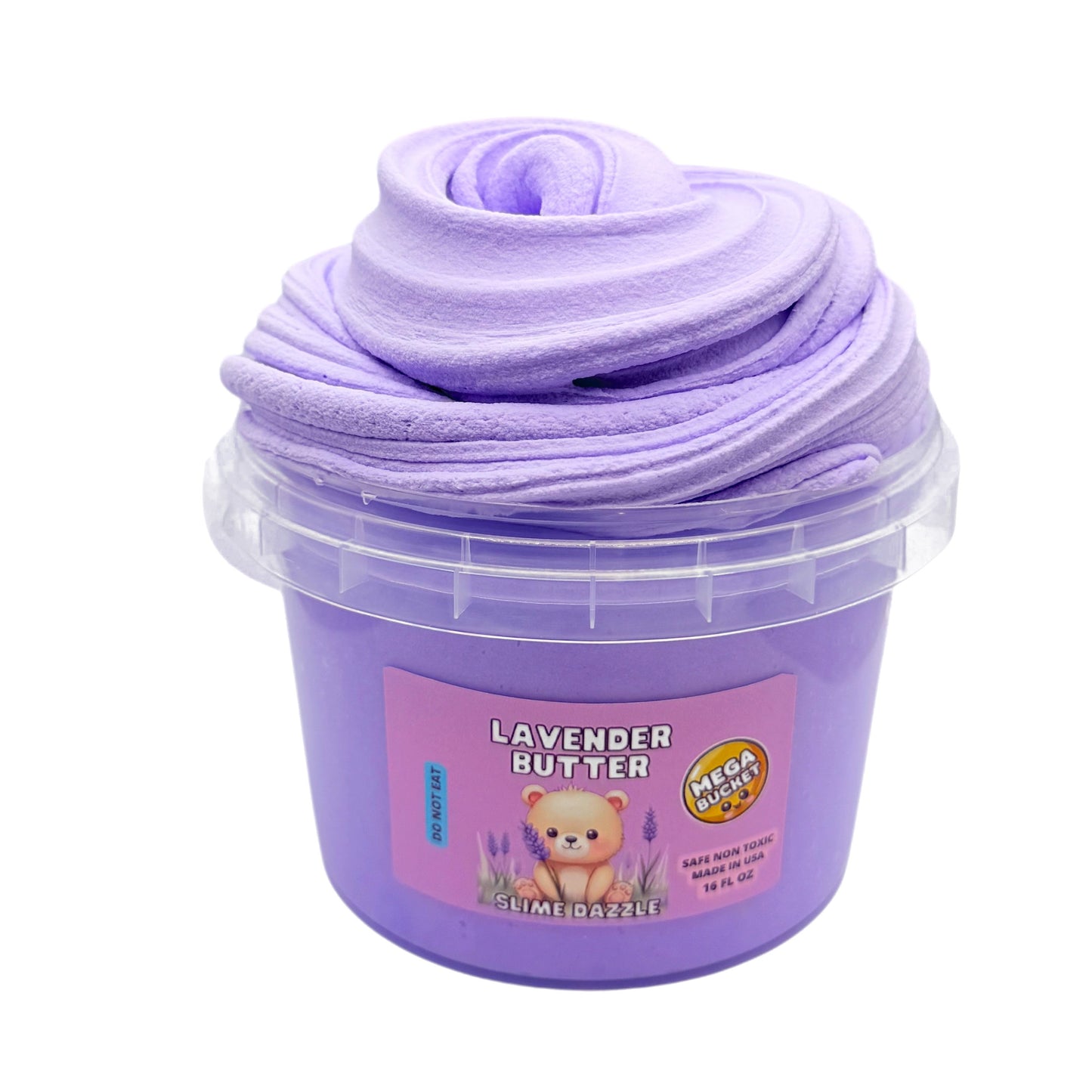 Mega Bucket Lavender Butter Slime 16 fl oz – Large Scented Slime