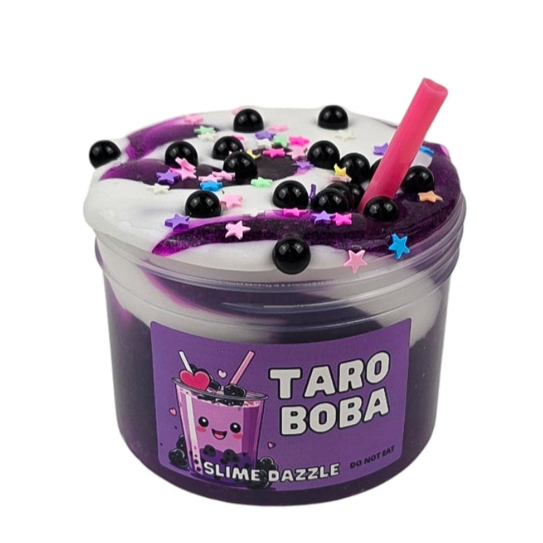 Slime Taro Boba Tea Slime Clear Thick And Glossy Slime