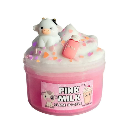 Cloud Slime Pink Milk Scented White and Pink