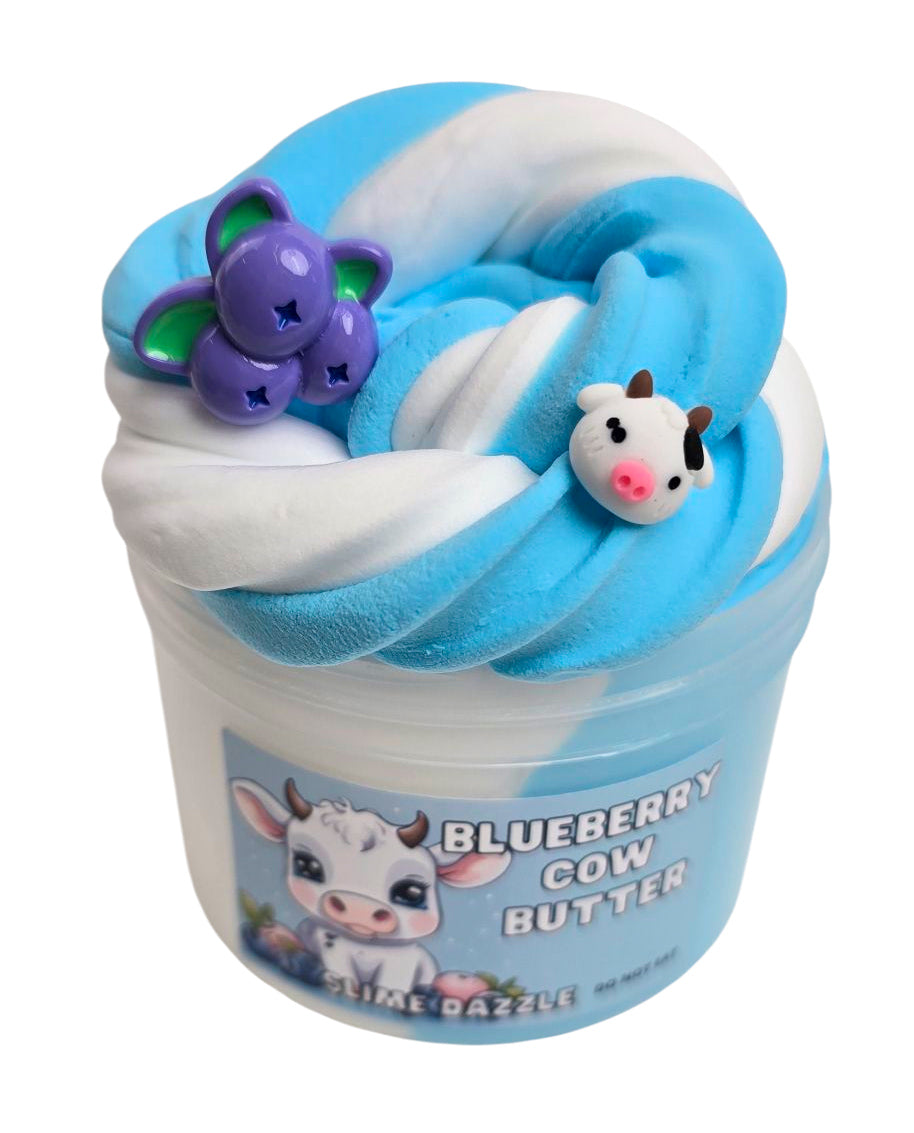 Blueberry Cow Butter Slime non sticky slime