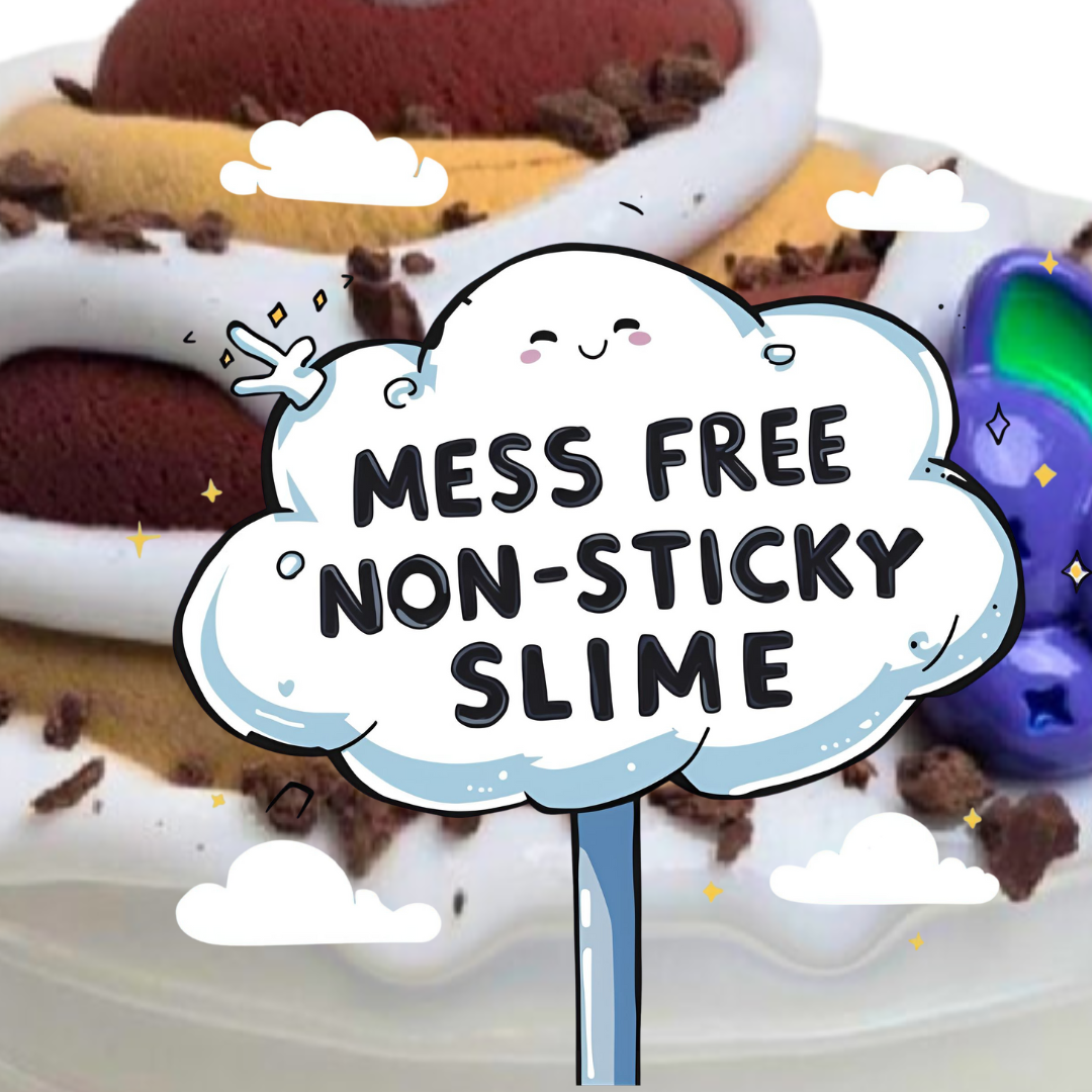 Cinnamon Roll DIY Butter Slime – Ice Glazed Cinnamon Rolls Scented Slime with Cinnamon Roll Clay Piece, Crumbly Sprinkles & Blueberry Charm – Beginner Friendly