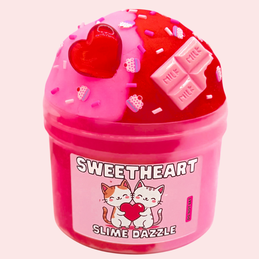 Valentine's Day Slime Cloud Pink and Red Non Sticky Scented Limited Edition