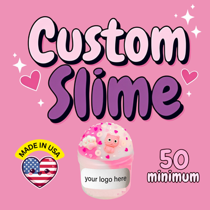 Custom Slime Bulk Party Favors Personalized Slime with Logo Bulk Slime 50-1000 Business Promo Gifts, Event Favors, Kids Party Slime
