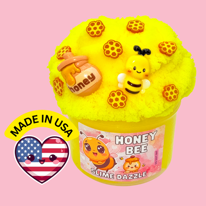 Cloud Slime 8 Fl Oz Honey Bee Non Sticky Beginner Friendly Made In USA Yellow Scented