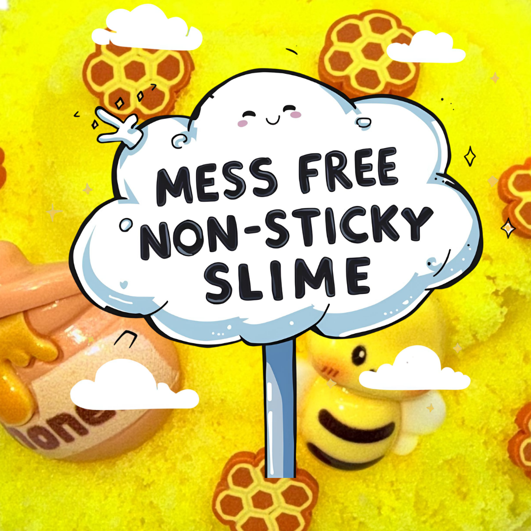Cloud Slime 8 Fl Oz Honey Bee Non Sticky Beginner Friendly Made In USA Yellow Scented