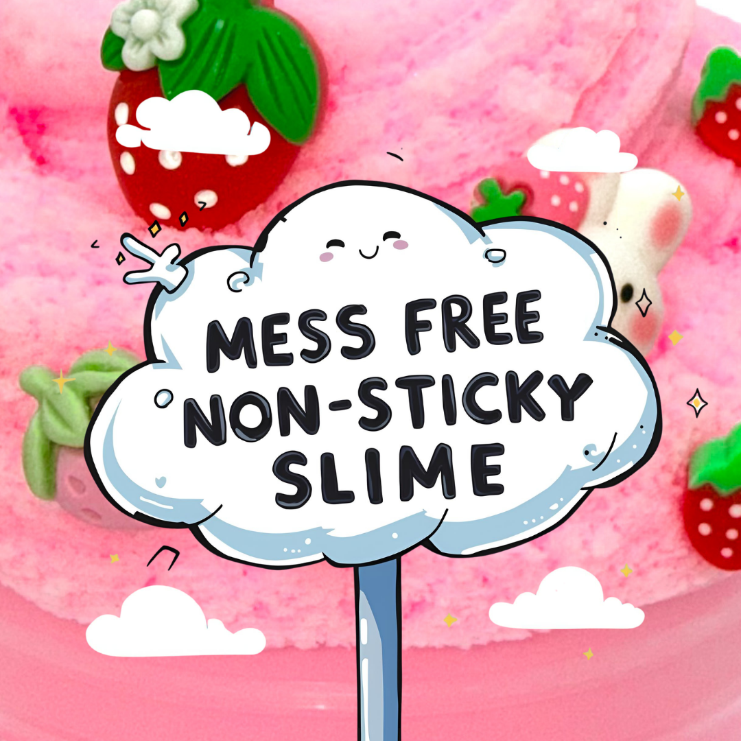 Strawberry Cloud Slime 8 Fl Oz Non Sticky Beginner Friendly Slime Made in USA Scented