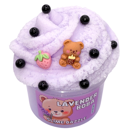 Lavender Bear Cloud Slime 8 Fl Oz Non Sticky Slime Beginner Friendly Made in USA Lavender Scented