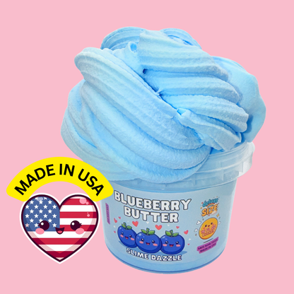 Mega Bucket Blue Butter Slime  16 Fl Oz Large Slime Scented Non Sticky Made in USA Beginner Friendly  Scented Blueberry