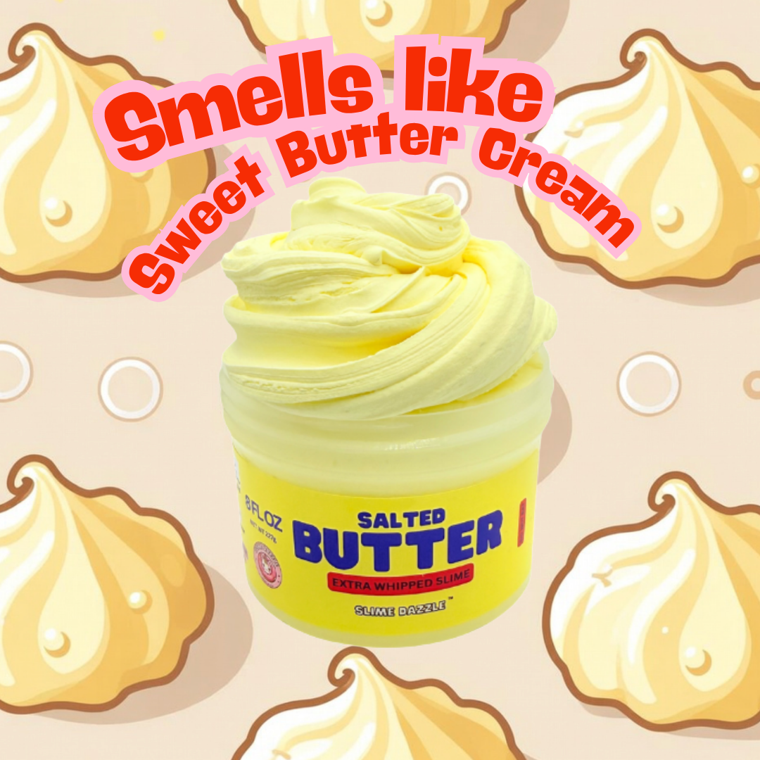 Real Butter Butter Slime 🧈 – Yellow Creamy Butter-Inspired Slime, Sweet Salted Cream Scent, Non-Sticky Beginner Slime