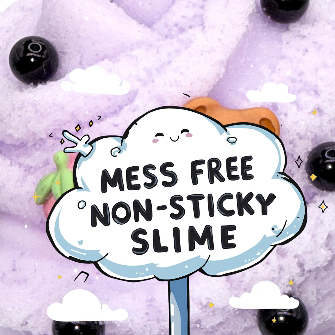 Lavender Bear Cloud Slime 8 Fl Oz Non Sticky Slime Beginner Friendly Made in USA Lavender Scented