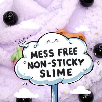 Lavender Bear Cloud Slime 8 Fl Oz Non Sticky Slime Beginner Friendly Made in USA Lavender Scented