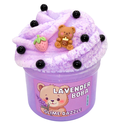 Lavender Bear Cloud Slime 8 Fl Oz Non Sticky Slime Beginner Friendly Made in USA Lavender Scented