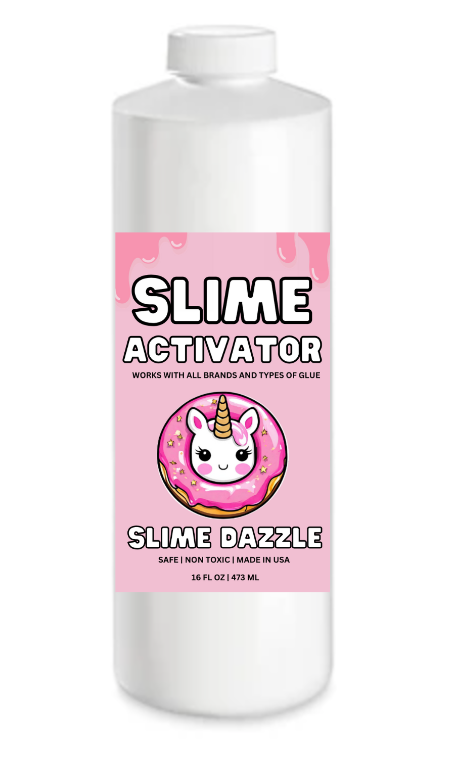 Slime Activator to Make Slime, Fast and Easy to Use, Works with All Types of Slime Glue- 16 FL OZ - Safe Non Toxic Made in USA,