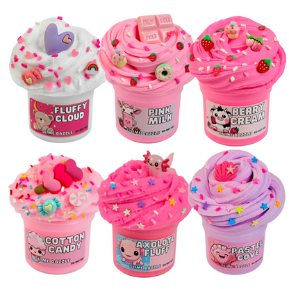 Slime set 6 slime pack sampler set 2 fl oz each