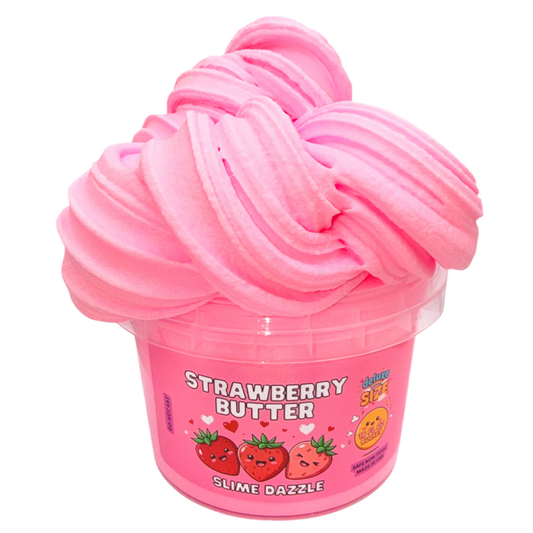 Mega Bucket Pink Butter Slime 16 Fl Oz Large Slime Scented Non Sticky Made in USA Beginner Friendly  Scented Strawberry
