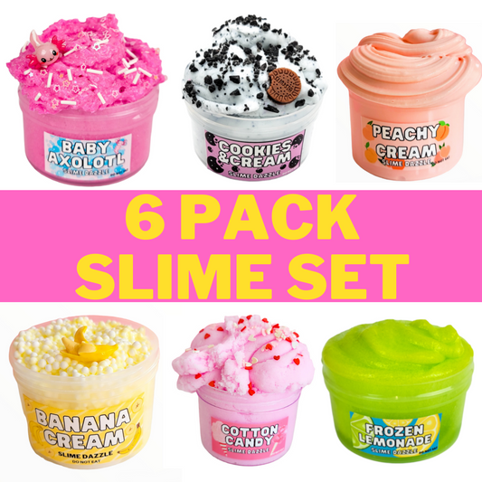 Party Favor Slime Set 6 Pack 2 Fl Oz Slimes Sampler Slime Set