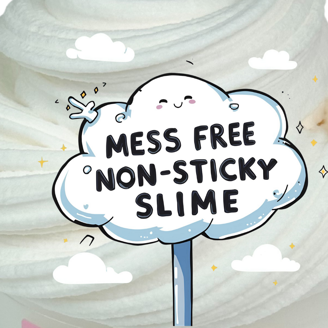 Butter Fluffy Marshmallow Slime – White Non-Sticky Inflatable Snow Butter Slime – Marshmallow Vanilla Scented Beginner Slime