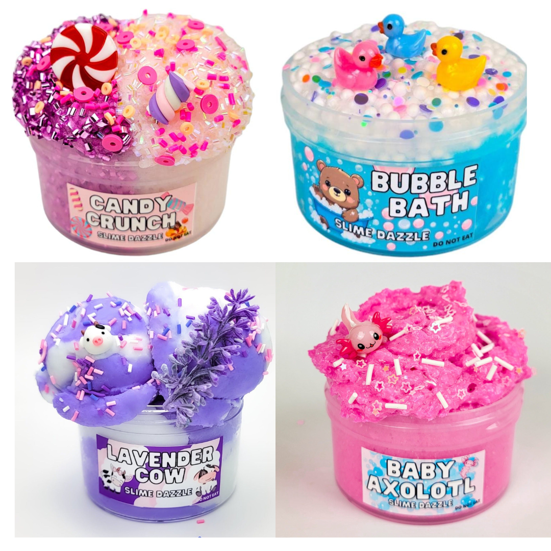 Best-Selling Slime Set – 4 Textured Slimes (Cloud, Bingsu, Floam, Snow ...