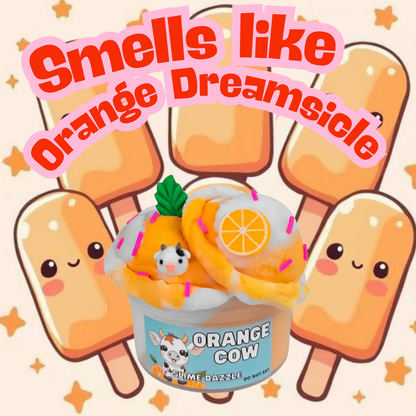 Orange Cow Cloud Slime 8 Fl Oz