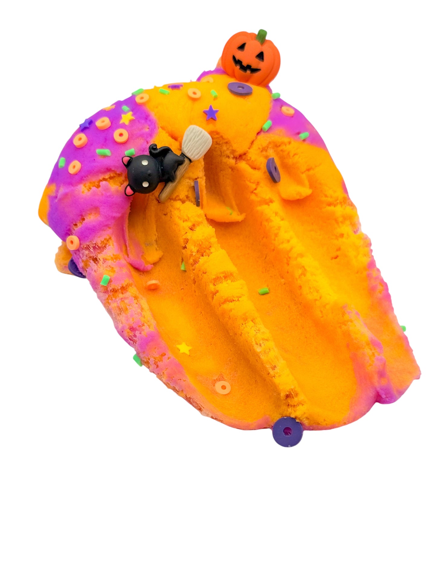 Slime Happy Halloween Cloud Slime Non sticky Purple and Orange Slime