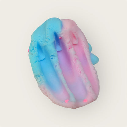 Cotton Candy Blue & Pink Cloud Slime – Cotton Candy Scented Slime with Candy, Gummy Bear Charms & Sprinkles – Beginner Friendly Drizzly Texture