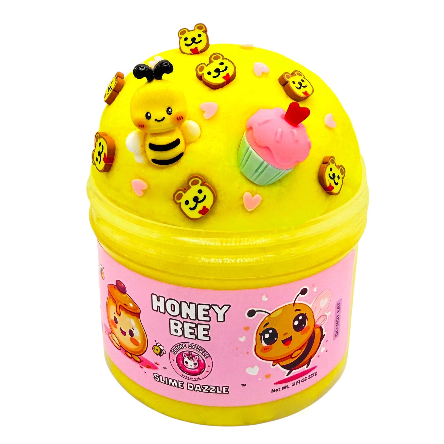 Cloud Slime 8 Fl Oz Honey Bee Non Sticky Beginner Friendly Made In USA Yellow Scented
