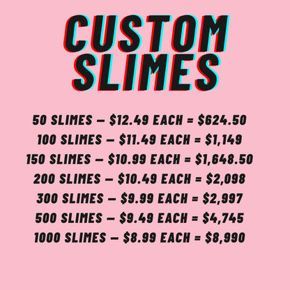 Custom Slime Bulk Party Favors Personalized Slime with Logo Bulk Slime 50-1000 Business Promo Gifts, Event Favors, Kids Party Slime