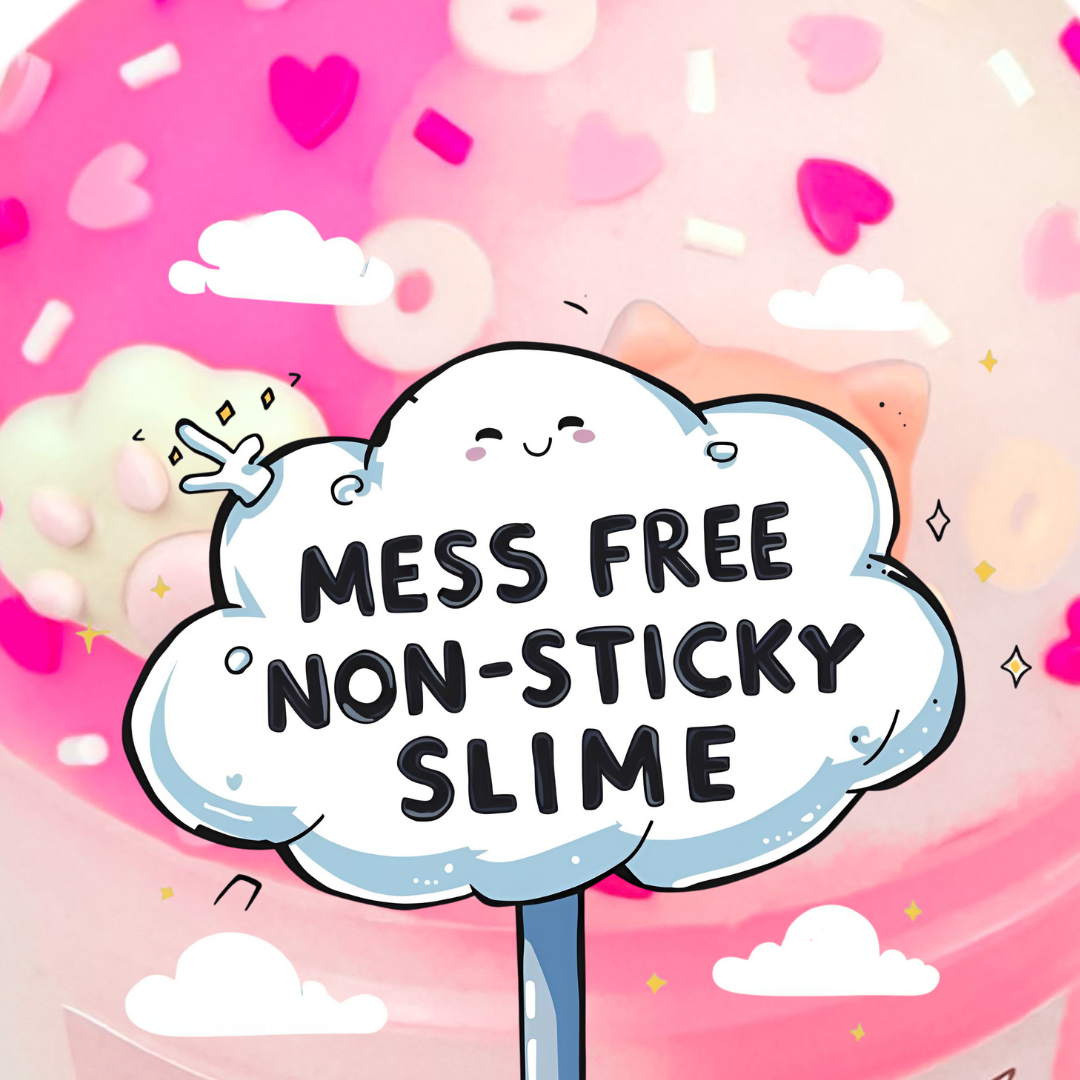 Kitty Fluff Pink and White Icee Slime Drizzly Non Sticky Slime