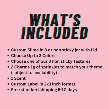 Custom Slime Bulk Party Favors Personalized Slime with Logo Bulk Slime 50-1000 Business Promo Gifts, Event Favors, Kids Party Slime