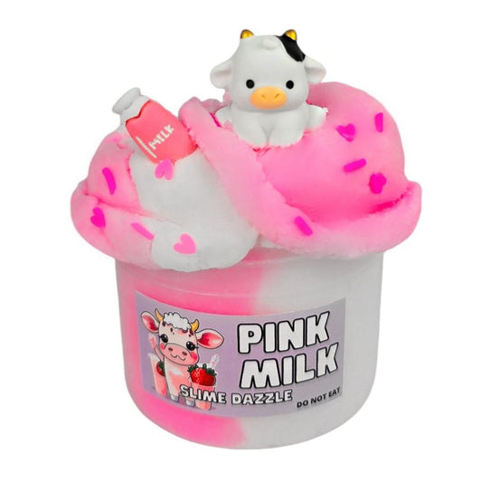 Cloud Slime Pink Milk Scented White and Pink