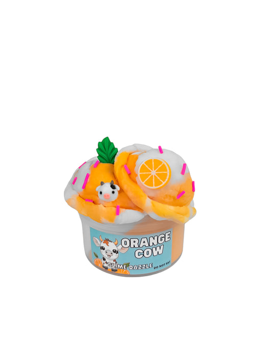 Orange Cream Cow Cloud Slime