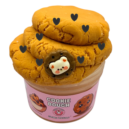 Cookie Dough Cloud Dough Slime – Cookies Scented Holdable Cloud Slime with Chocolate Chip Charms – Beginner Friendly Drizzly Texture
