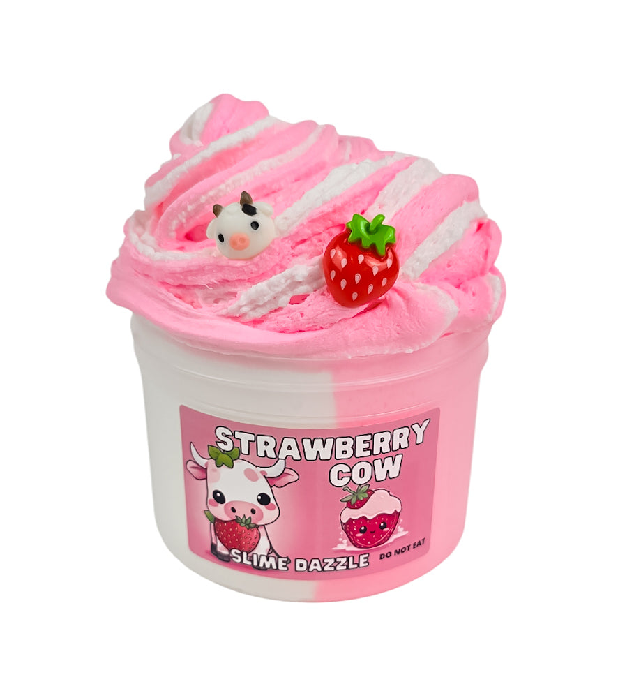 Strawberry Cow Slime Butter Cloud Slime