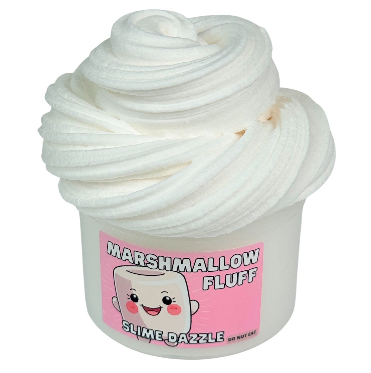 Butter Fluffy Marshmallow Slime – White Non-Sticky Inflatable Snow Butter Slime – Marshmallow Vanilla Scented Beginner Slime