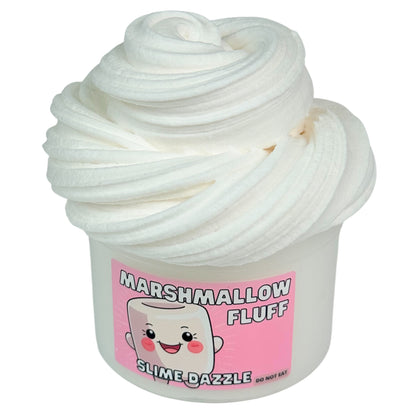 Butter Fluffy Marshmallow Slime – White Non-Sticky Inflatable Snow Butter Slime – Marshmallow Vanilla Scented Beginner Slime