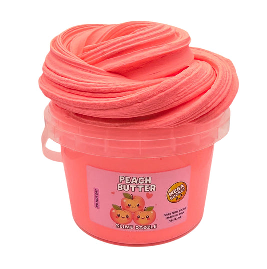 Mega Bucket Peach Butter Slime 6 fl oz – Large Scented Slime