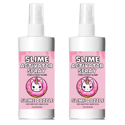 Slime Activator Spray 2 Fl Oz x 2 Pack Fix Sticky Slime Made in USA Slime Dazzle