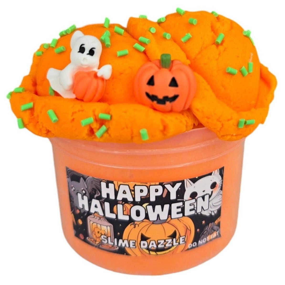 Halloween Pumpkin  Cloud Slime Happy Halloween