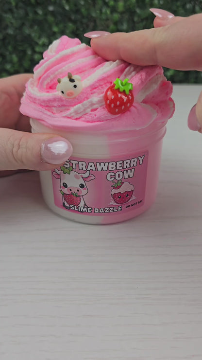 Strawberry Cow Slime Butter Cloud Slime