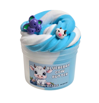Blueberry Cow Butter Slime non sticky slime