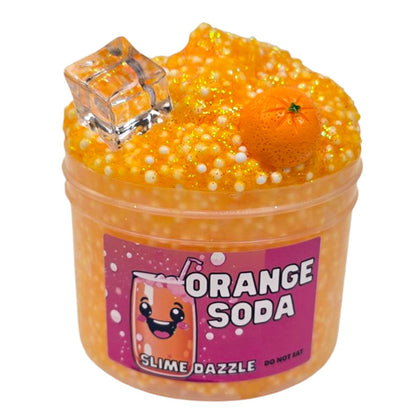 Slime Orange Soda Floam Crunchy ASMR Slime Made in USA Slime Dazzle 8 FL OZ